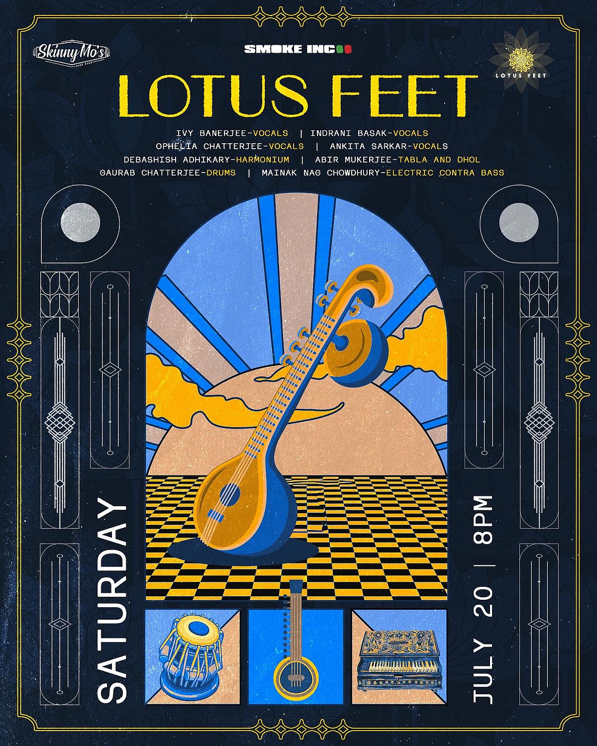 The poster for the Skinny Mos Jazz Club event